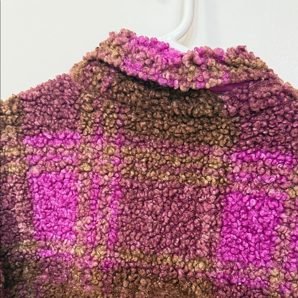 Good American Purple and Brown Teddy Jacket - Picture 5 of 5